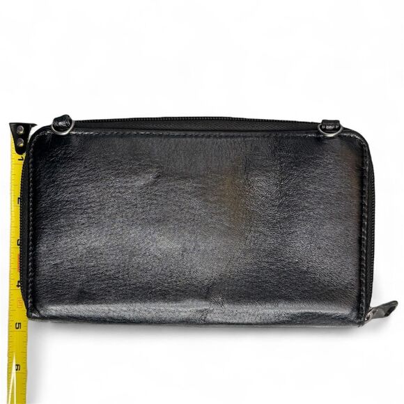 The Sak Black Iris Leather Wallet Card Slots Zipper Closure Pouch - Picture 4 of 4